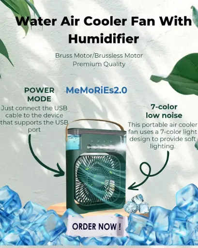 Water Air Cooler Fan With Humidifier